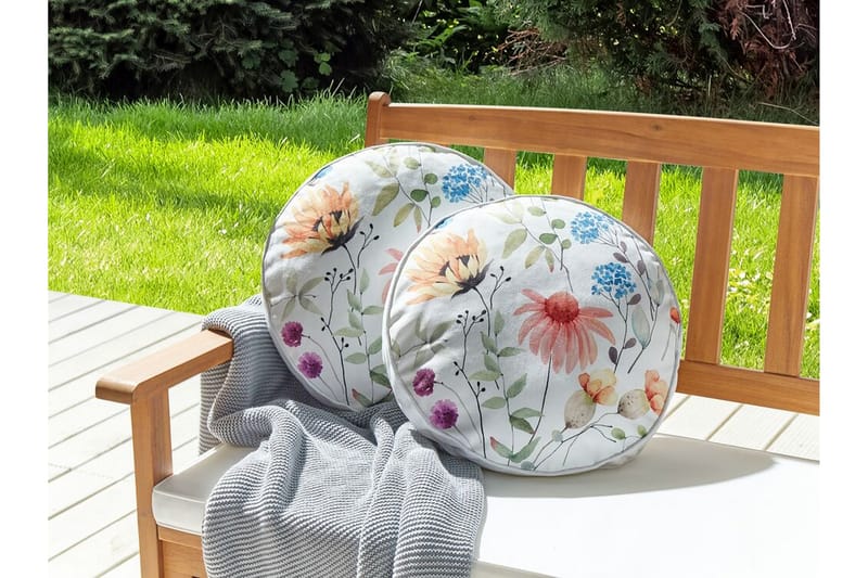 UNITY Utomhuskudde 40 cm Rund Vit - Textilier & mattor - Kuddar & plädar - Utomhuskudde