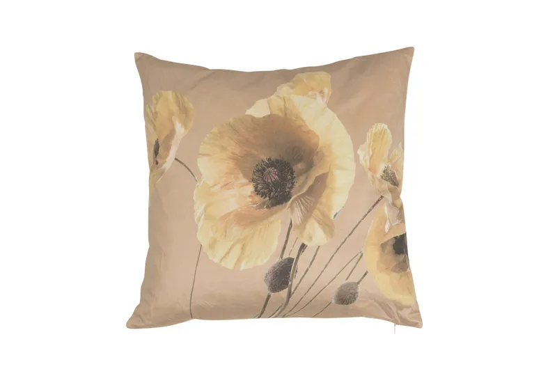 Vallmo Kuddfodral 48x48 cm, Gul