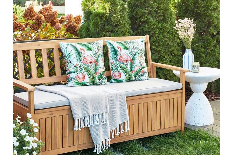 Visper Utomhuskudde 45x45 cm - Vit/Grön/Rosa - Textilier & mattor - Kuddar & plädar - Utomhuskudde