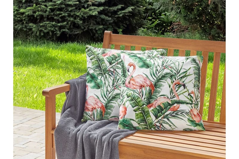 Visper Utomhuskudde 45x45 cm - Vit/Grön/Rosa - Textilier & mattor - Kuddar & plädar - Utomhuskudde