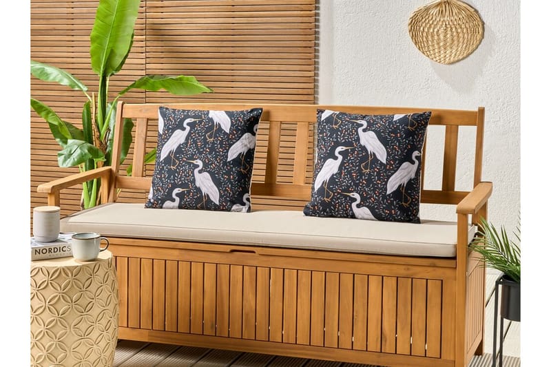 VULCIN Utomhuskudde 45x45 cm Svart/Vit - Textilier & mattor - Kuddar & plädar - Utomhuskudde