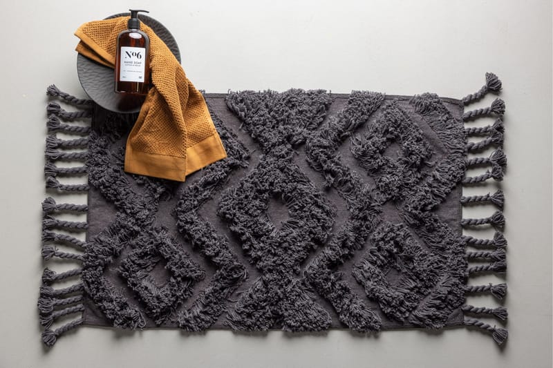 Hilma Badrumsmatta 50x80 cm - Mörkgrå - Textilier & mattor - Mattor - Badrumsmattor