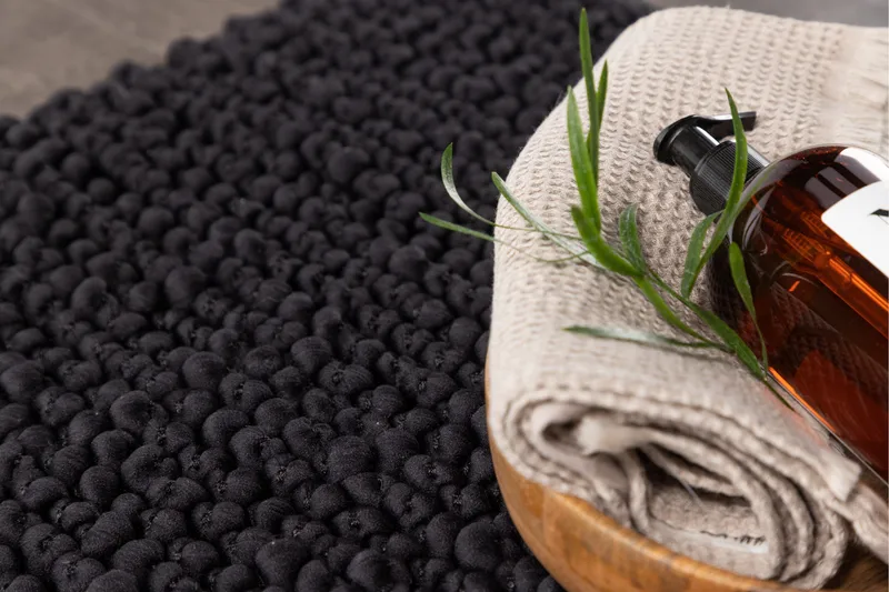 Wilmer Badrumsmatta 50x80 cm - Svart - Textilier & mattor - Mattor - Badrumsmattor