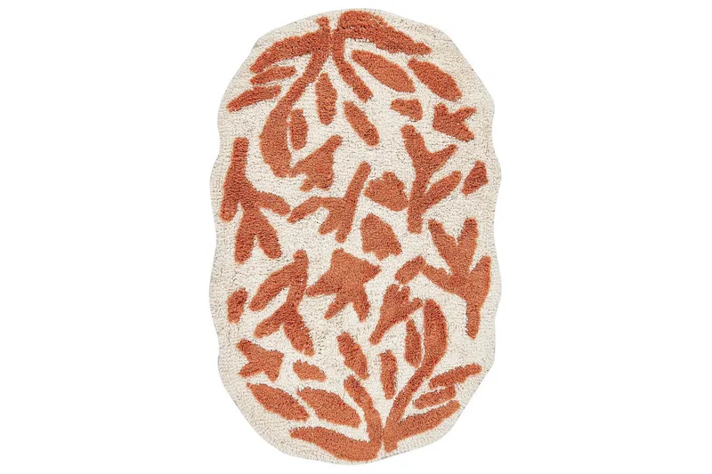 Badrumsmatta Derik - Beige, Orange - Textilier & mattor - Mattor - Badrumsmattor