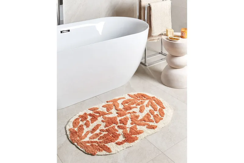 Badrumsmatta Derik - Beige, Orange - Textilier & mattor - Mattor - Badrumsmattor