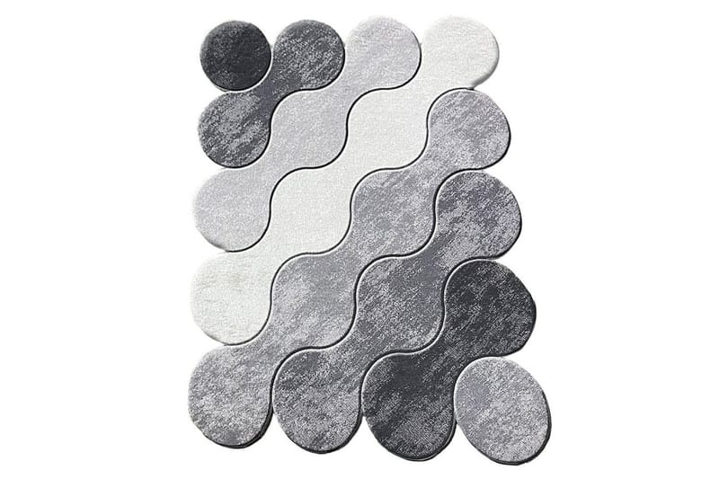 Badrumsmatta Sufia grå / ljusgrå / vit, Kolgrå/Vit/Ljusgrå