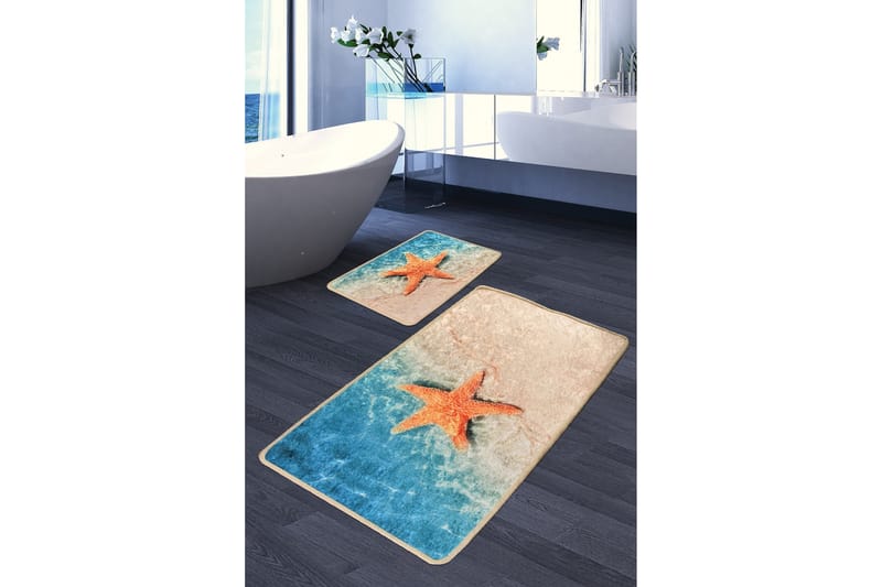 BREAGE Badrumsmatta 2-pack Flerfärgad - Textilier & mattor - Mattor - Badrumsmattor