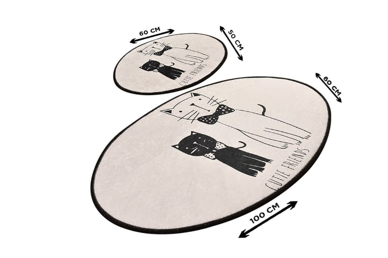 BREAGE Badrumsmatta 2-pack Flerfärgad - Badrumsmattor