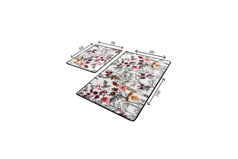 BREAGE Badrumsmatta 2-pack Flerfärgad - Textilier & mattor - Mattor - Badrumsmattor