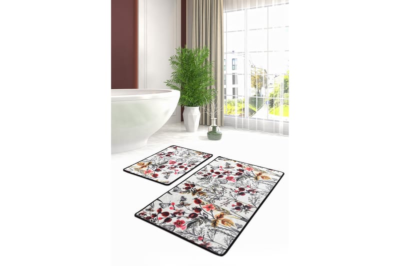 BREAGE Badrumsmatta 2-pack Flerfärgad - Textilier & mattor - Mattor - Badrumsmattor