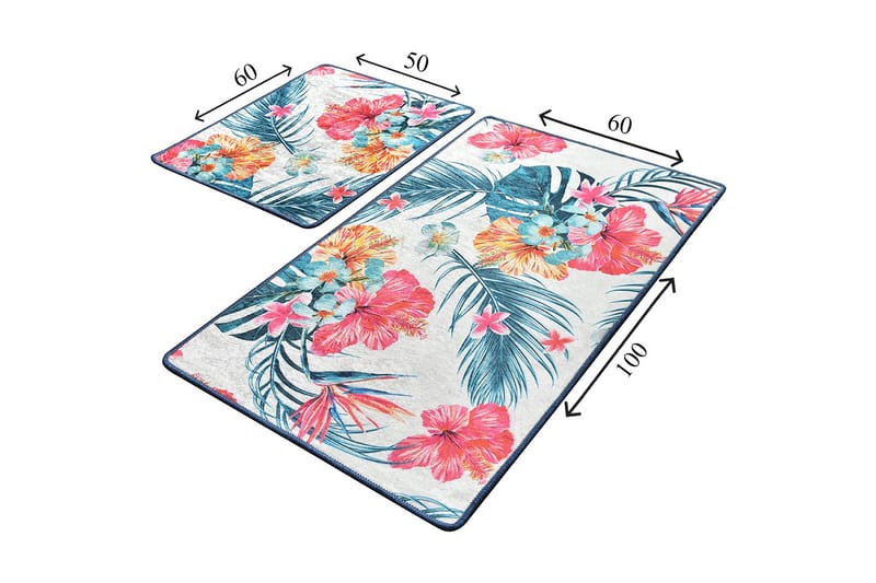 BREAGE Badrumsmatta 2-pack Flerfärgad - Textilier & mattor - Mattor - Badrumsmattor