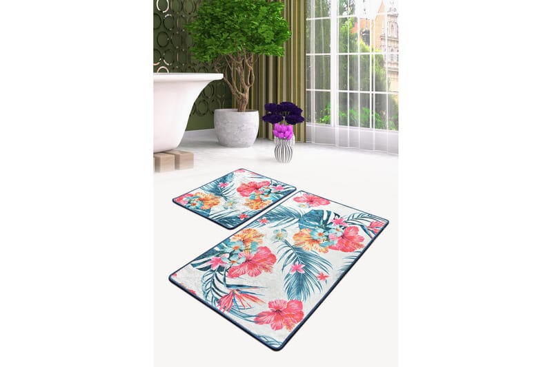 BREAGE Badrumsmatta 2-pack Flerfärgad - Textilier & mattor - Mattor - Badrumsmattor