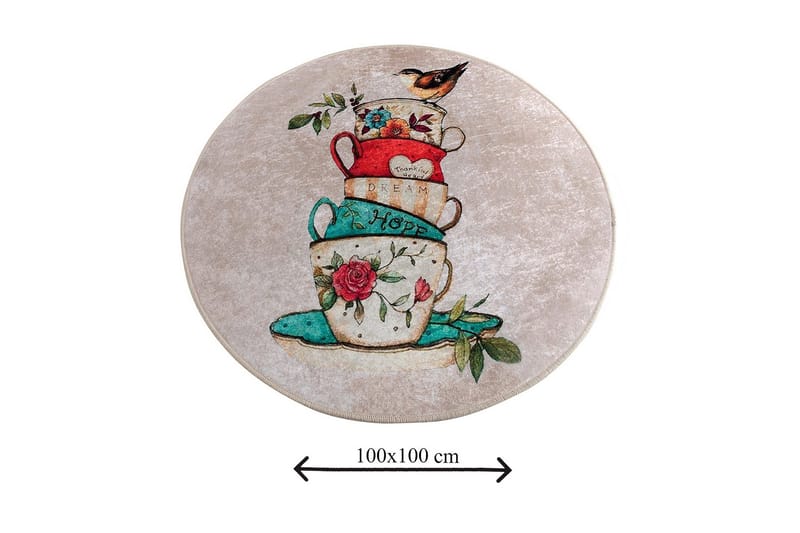 Chilai Home Badmatta 100 Rund - Multi - Textilier & mattor - Mattor - Badrumsmattor