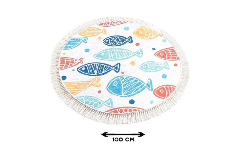 Chilai Home Badmatta 100 Rund - Multi - Textilier & mattor - Mattor - Badrumsmattor