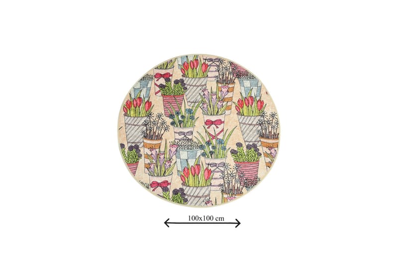 Chilai Home Badmatta 100 Rund - Multi - Textilier & mattor - Mattor - Badrumsmattor