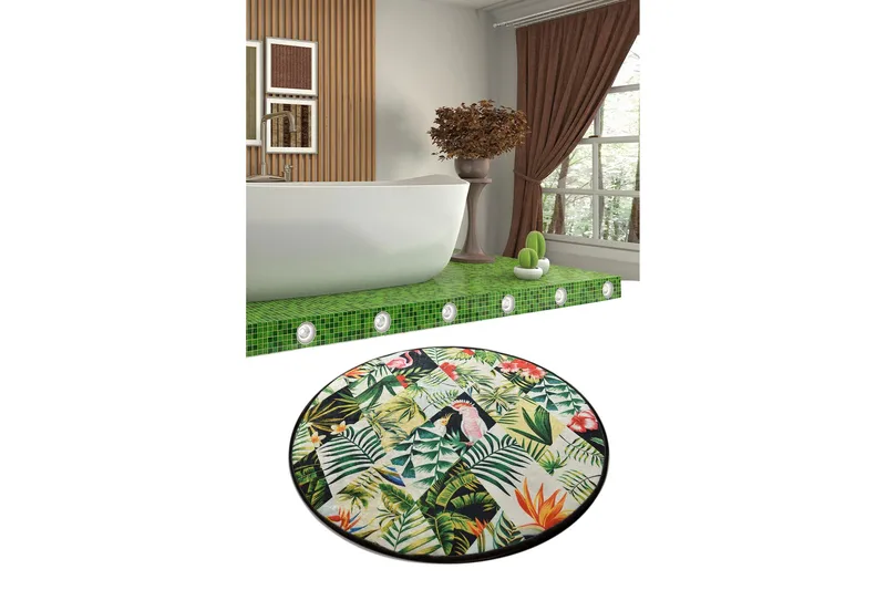 Chilai Home Badmatta 100 Rund - Multi - Textilier & mattor - Mattor - Badrumsmattor