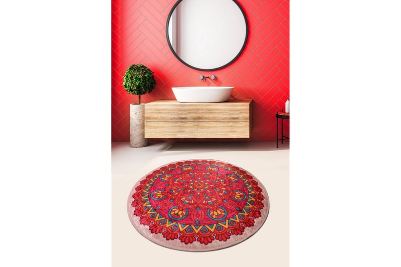 Chilai Home Badmatta 100 Rund - Multi - Textilier & mattor - Mattor - Badrumsmattor