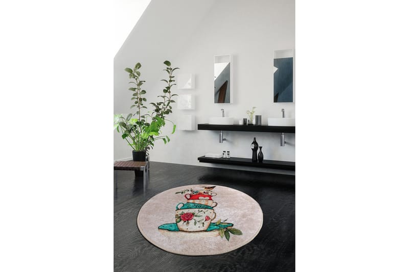 Chilai Home Badmatta 100 Rund - Multi - Textilier & mattor - Mattor - Badrumsmattor