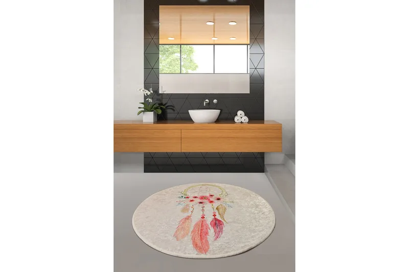 Chilai Home Badmatta 100 Rund - Multi - Textilier & mattor - Mattor - Badrumsmattor