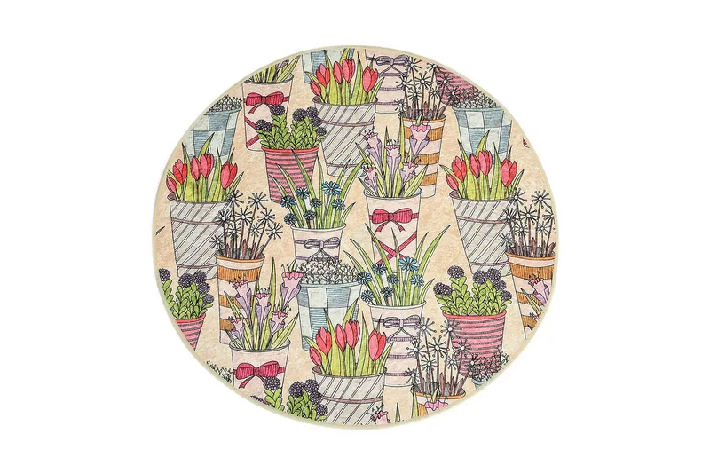 Chilai Home Badmatta 100 Rund - Multi - Textilier & mattor - Mattor - Badrumsmattor