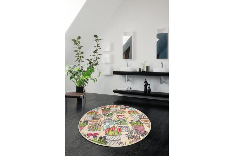 Chilai Home Badmatta 100 Rund - Multi - Textilier & mattor - Mattor - Badrumsmattor
