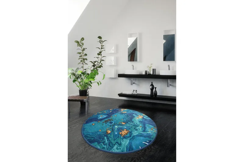 Chilai Home Badmatta 100 Rund - Multi - Textilier & mattor - Mattor - Badrumsmattor