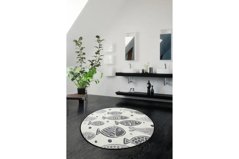 Chilai Home Badmatta 100 Rund - Multi - Textilier & mattor - Mattor - Badrumsmattor