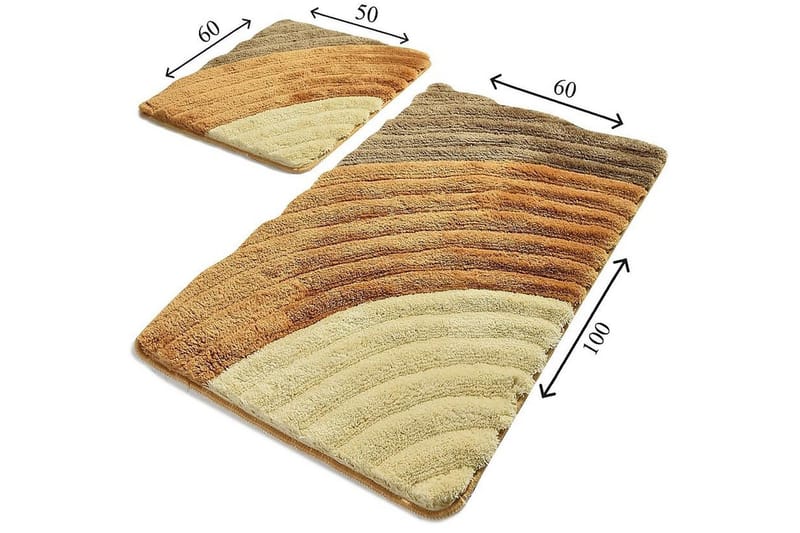 Chilai Home Badmatta Set om 2 - Multi - Textilier & mattor - Mattor - Badrumsmattor