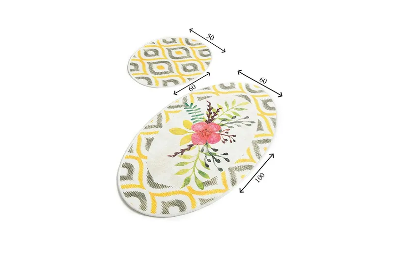 Chilai Home Badmatta Set om 2 - Multi - Textilier & mattor - Mattor - Badrumsmattor