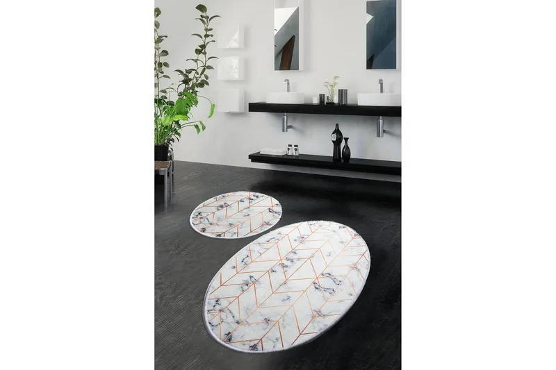 Chilai Home Badmatta Set om 2 - Multi - Textilier & mattor - Mattor - Badrumsmattor