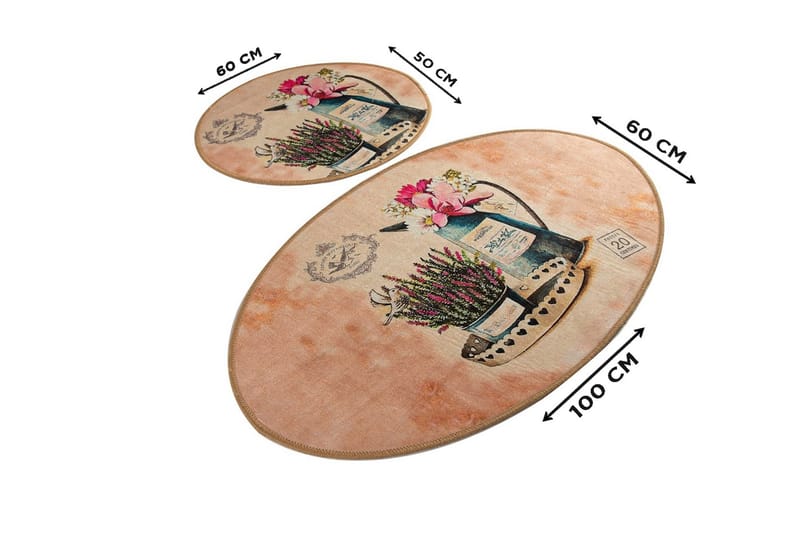 Chilai Home Badmatta Set om 2 - Multi - Textilier & mattor - Mattor - Badrumsmattor