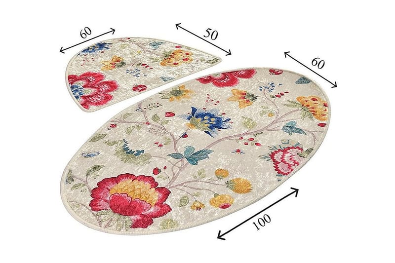 Chilai Home Badmatta Set om 2 - Multi - Textilier & mattor - Mattor - Badrumsmattor