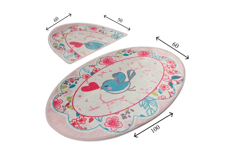 Chilai Home Badmatta Set om 2 - Multi - Textilier & mattor - Mattor - Badrumsmattor