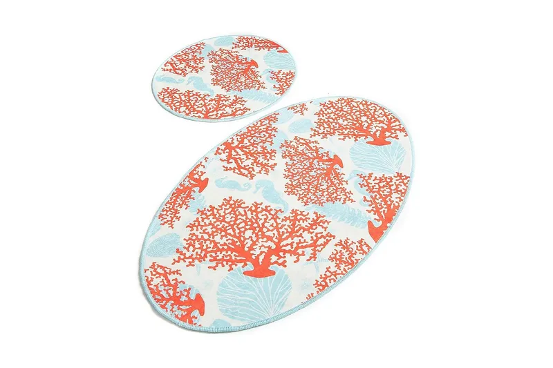 Chilai Home Badmatta Set om 2, Multi