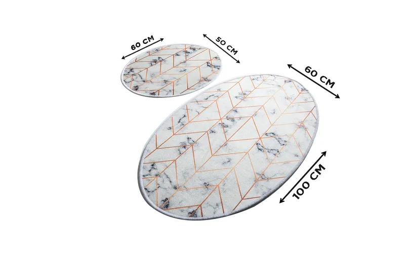 Chilai Home Badmatta Set om 2 - Multi - Textilier & mattor - Mattor - Badrumsmattor