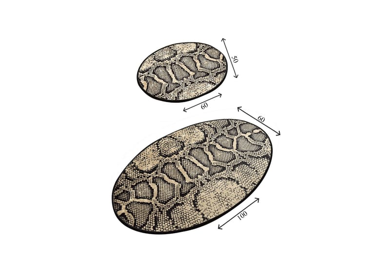 Chilai Home Badmatta Set om 2 - Multi - Textilier & mattor - Mattor - Badrumsmattor