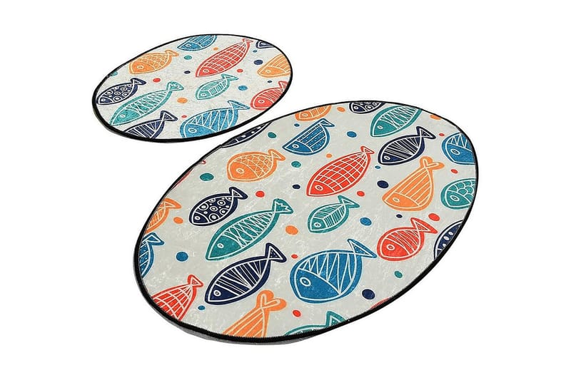 Chilai Home Badmatta Set om 2, Multi