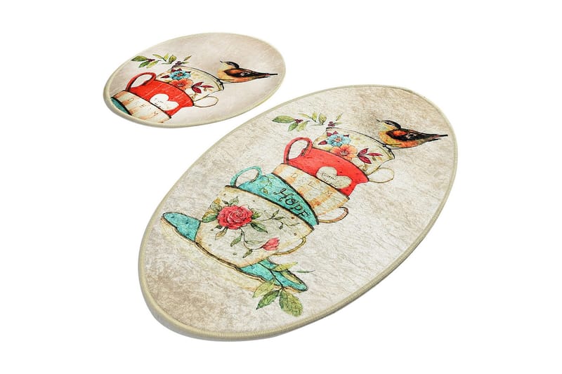 Chilai Home Badmatta Set om 2, Multi