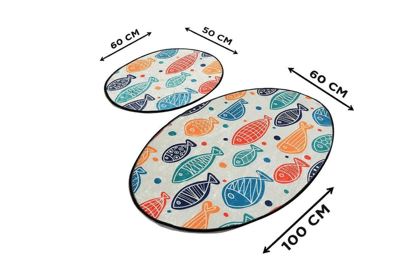 Chilai Home Badmatta Set om 2 - Multi - Textilier & mattor - Mattor - Badrumsmattor