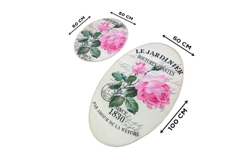 Chilai Home Badmatta Set om 2 - Multi - Textilier & mattor - Mattor - Badrumsmattor