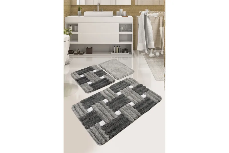 Chilai Home Badmatta Set om 3 - Multi - Textilier & mattor - Mattor - Badrumsmattor