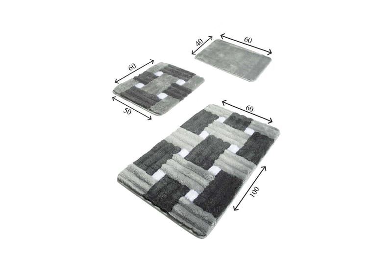 CHILAI HOME Badmatta Set om 3 Multi - Textilier & mattor - Mattor - Badrumsmattor