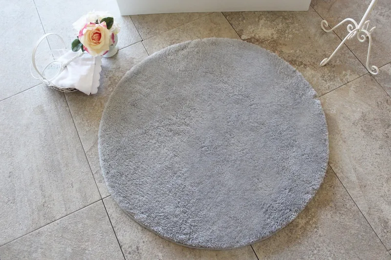 Chilai Home by Alessia Badmatta 90 Rund - Grå - Textilier & mattor - Mattor - Badrumsmattor