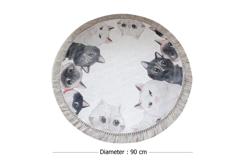 Chilai Home by Alessia Badmatta 90 Rund - Multi - Textilier & mattor - Mattor - Badrumsmattor