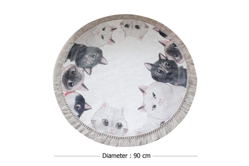 Chilai Home by Alessia Badmatta 90 Rund - Multi - Textilier & mattor - Mattor - Badrumsmattor