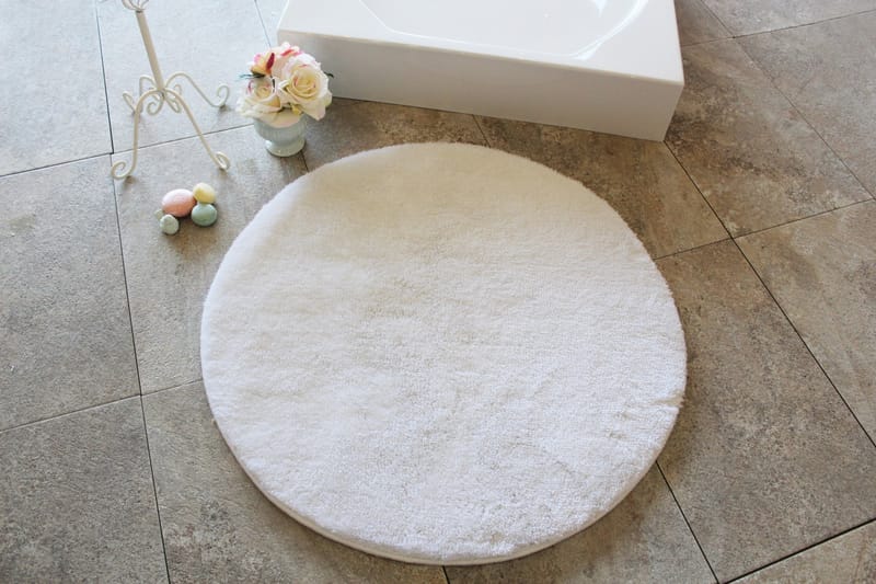 CHILAI HOME BY ALESSIA Badmatta 90 Rund Sand - Textilier & mattor - Mattor - Badrumsmattor