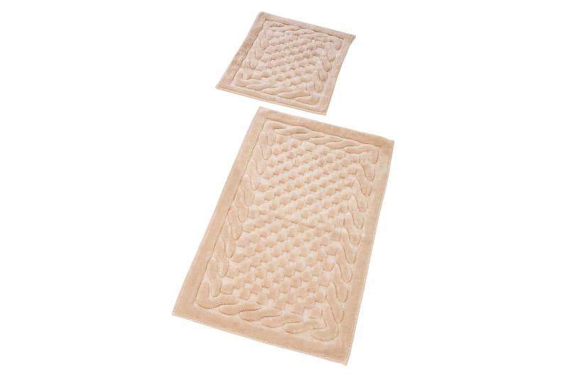 Chilai Home by Alessia Badmatta Set om 2 - Beige - Textilier & mattor - Mattor - Badrumsmattor