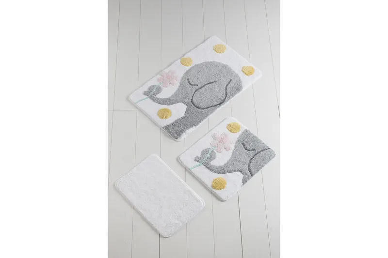 Chilai Home by Alessia Badmatta Set om 3 - Multi - Textilier & mattor - Mattor - Badrumsmattor