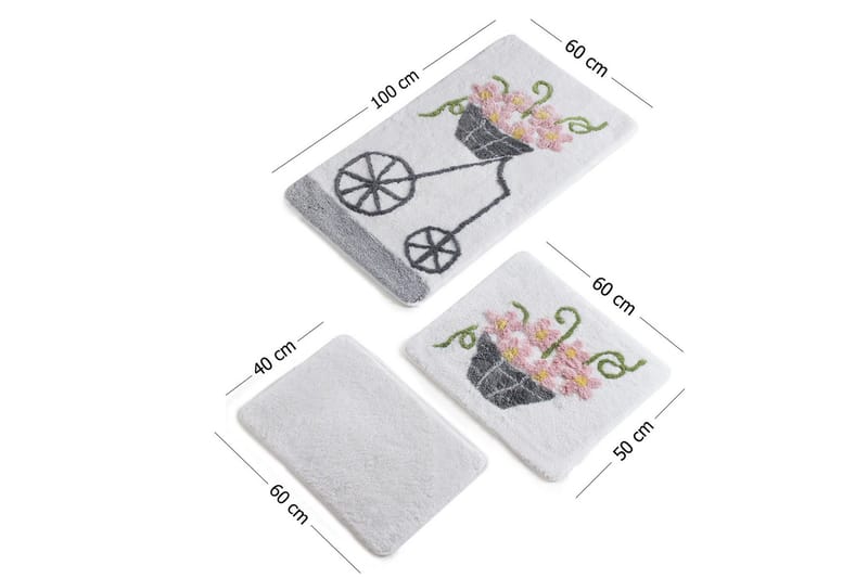 Chilai Home by Alessia Badmatta Set om 3 - Multi - Textilier & mattor - Mattor - Badrumsmattor