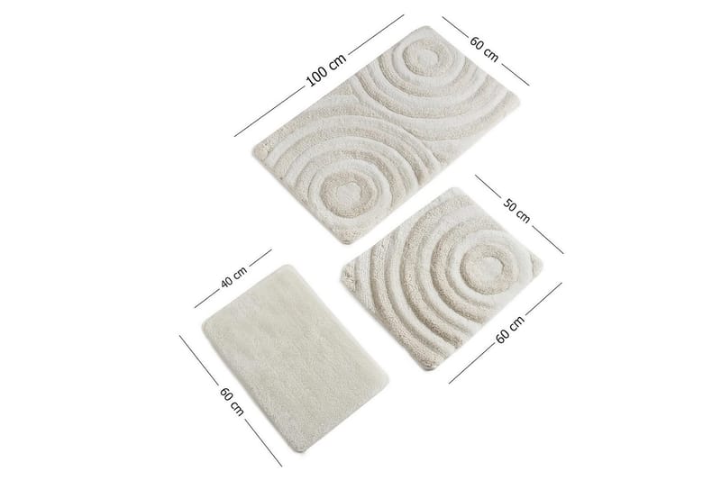 CHILAI HOME BY ALESSIA Badmatta Set om 3 Multi - Textilier & mattor - Mattor - Badrumsmattor